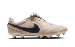 Nike Tiempo Ligera Pro FG "Pearl White" football boots, featuring a fold-over tongue.