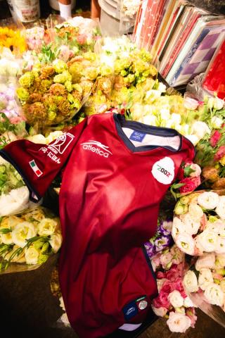 Mexico 2002 Third Jersey Reissue by Atlética (burgundy). Photo via Atlética/MARGO STUDIO.
