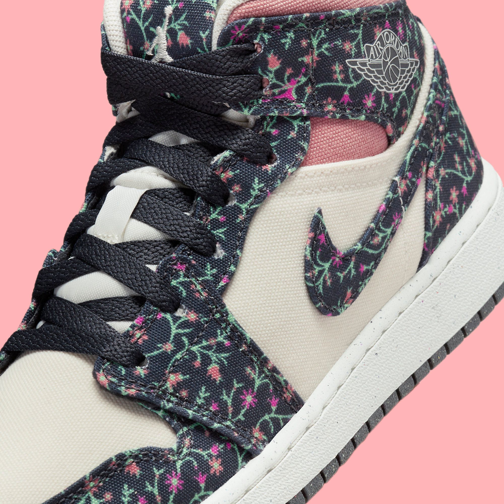 Floral Canvas Appears on the Air Jordan 1 Mid | House of Heat°