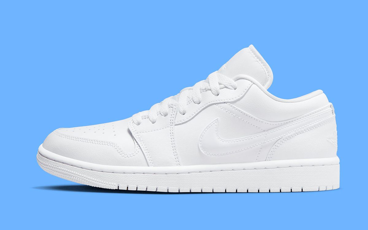 all white air jordan 1 low
