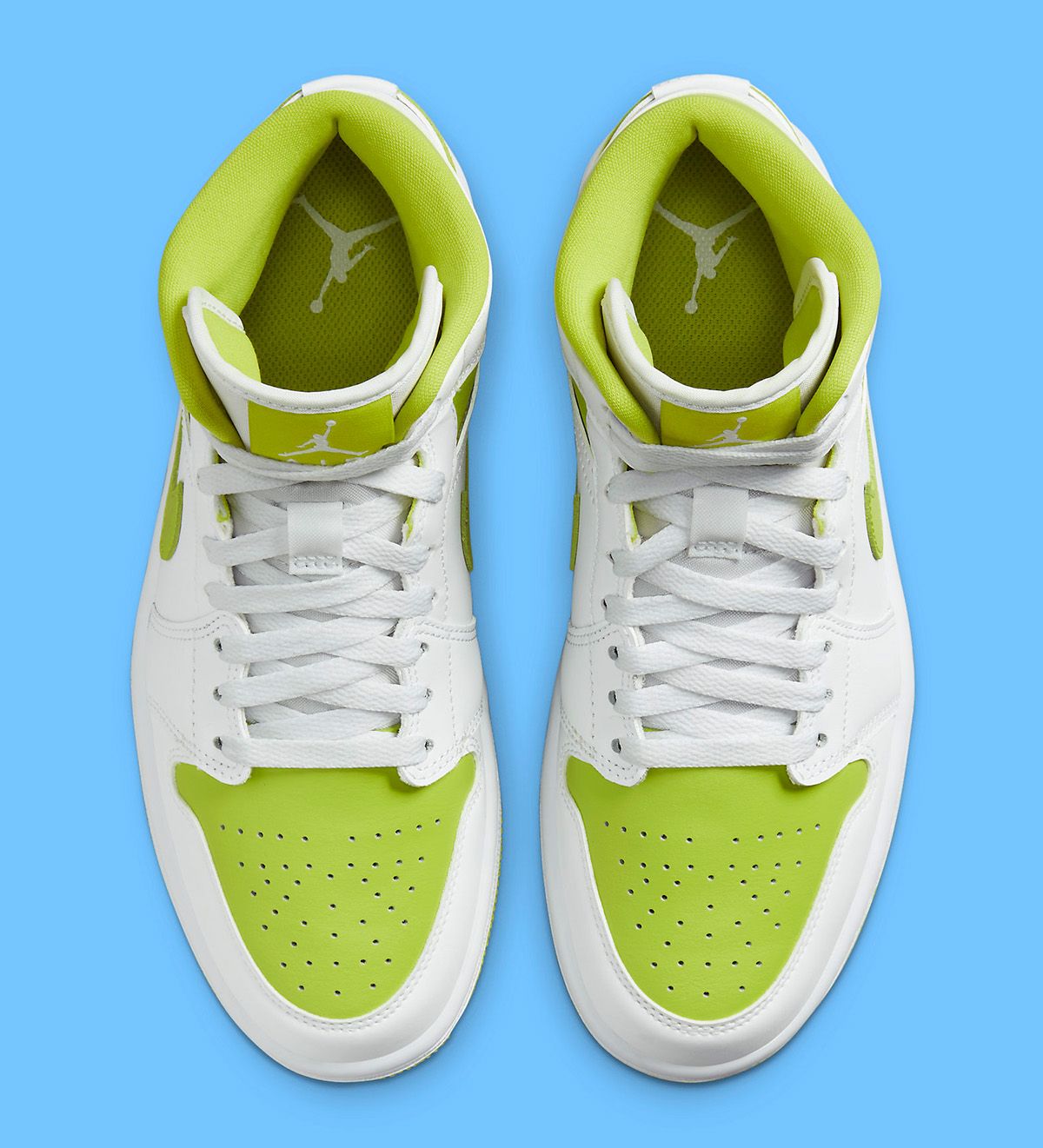 Official Images // Air Jordan 1 Mid “White Lime” | House of Heat°