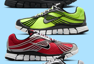 Four different retro Nike Zoom Skylon 11 releases, featuring "Volt" and "Black" color schemes.