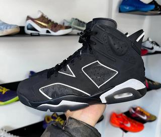 In-hand look at the Air Jordan 6 "Cap & Gown" in Men's sizing.