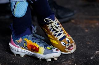 Yandy Díaz's Tom & Jerry adidas Cleats. Photos via MLB.