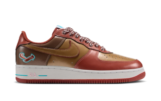 NIGO x J-Hope x Nike Air Force 1 "Burnt Sunrise" collaboration.