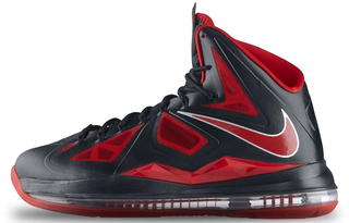 Nike-LeBron-10-Miami-Heat-Away-Black-Red; SKU: 541100-006. Photo via KICKS CREW.