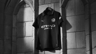 Manchester City's 2025/26 black Away Jersey by PUMA.