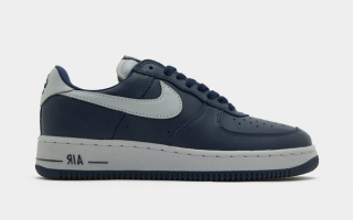 Nike Air Force 1 '01 "Navy/Grey" sneaker release.