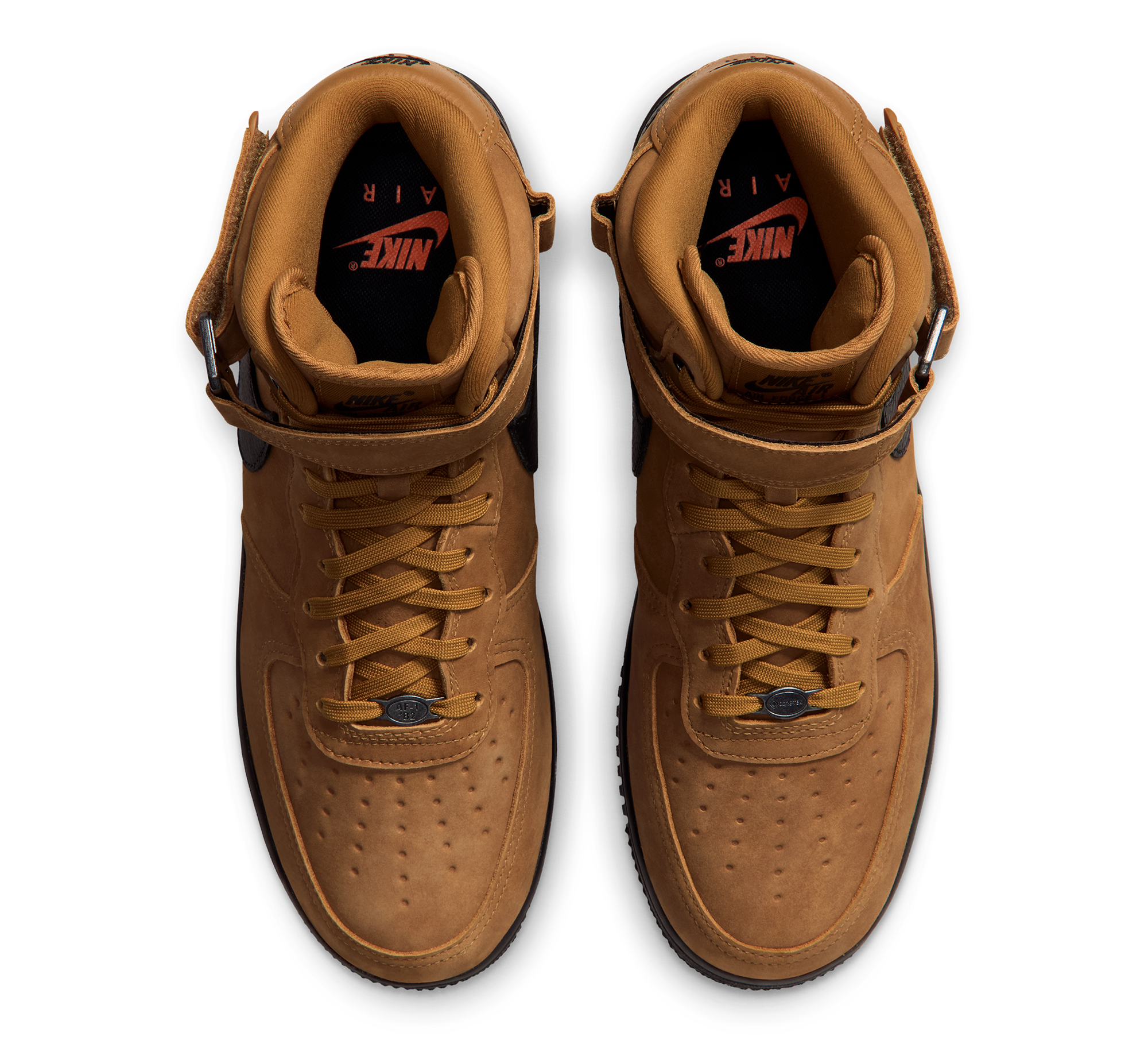 Nike Air Force 1 Mid '07 GORE-TEX Vibram "Wheat/Black" (SKU: IO1875-700).