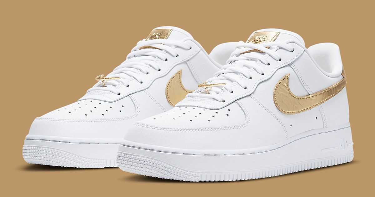 The Air Force 1 Gears-Up with Gold Foil and Elegant Encrusted 