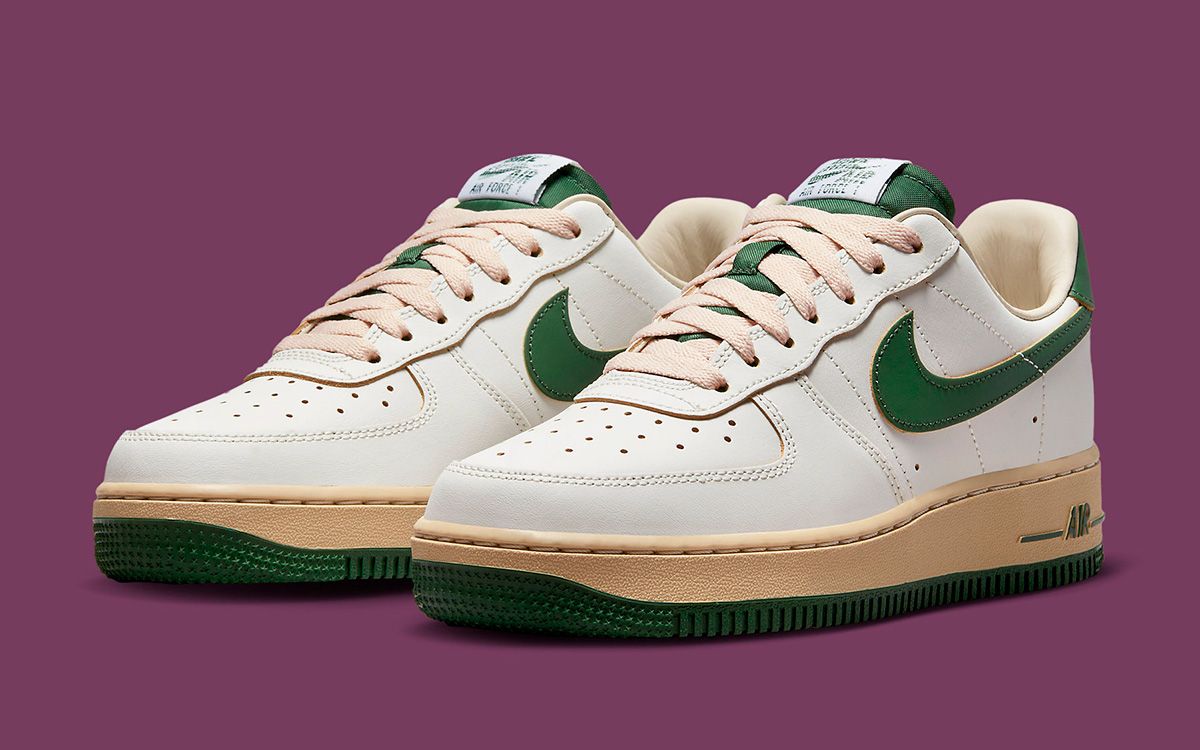 Aged-Look Air Force 1 Low Appears with Green and Muslin Accents