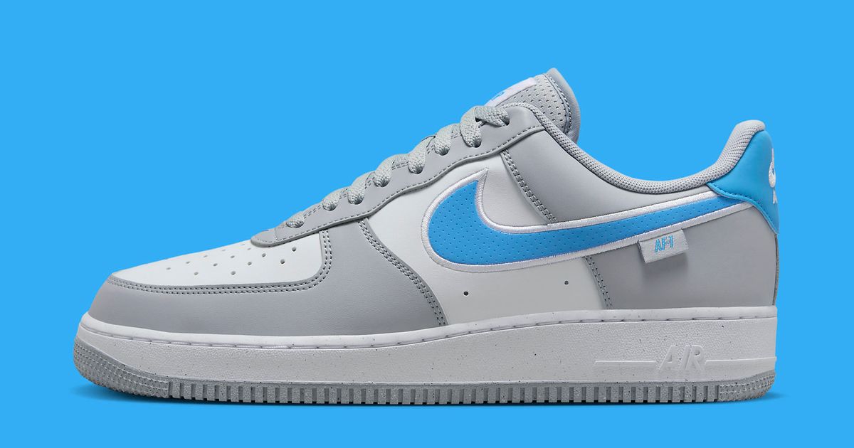 The Nike Air Force 1 Low Gears Up in Grey and University Blue | House ...