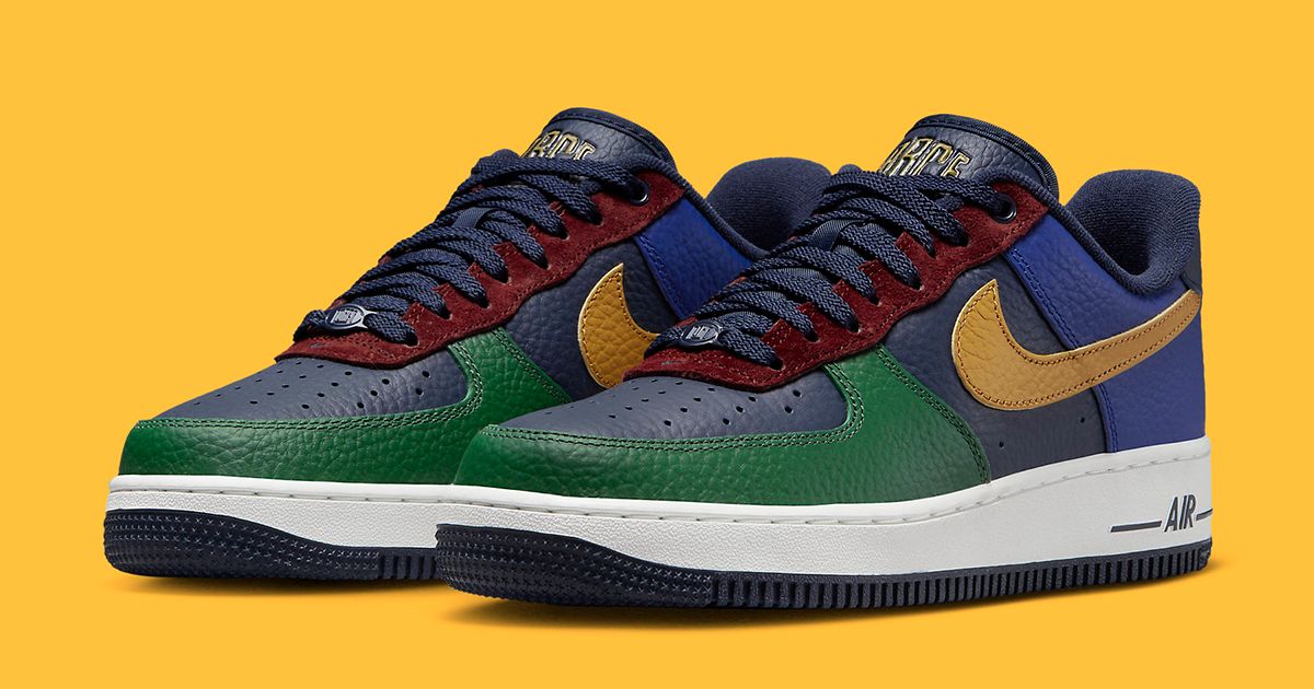 green and gold air force ones