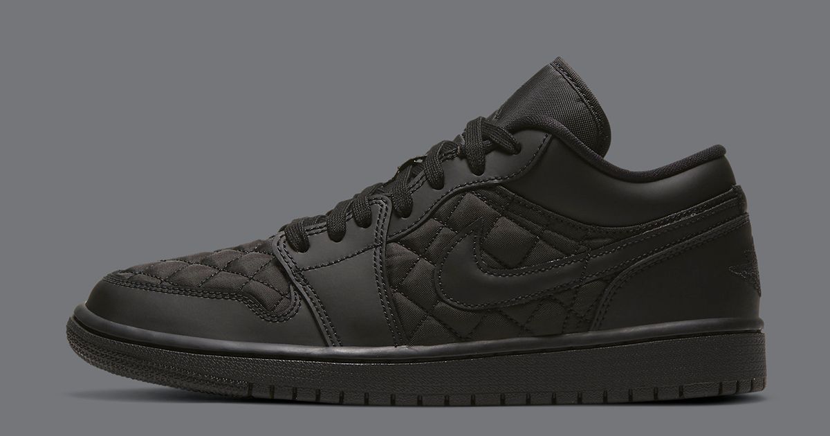 Available Now // Air Jordan 1 Low Quilted “Triple Black” | House of Heat°