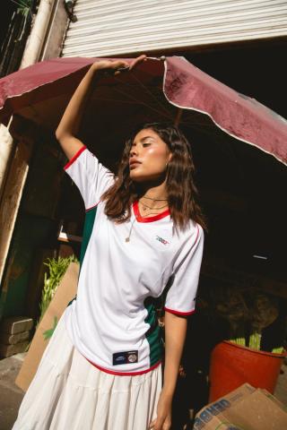 Mexico 2002 Away Jersey Reissue by Atlética (white). Photo via Atlética/MARGO STUDIO.