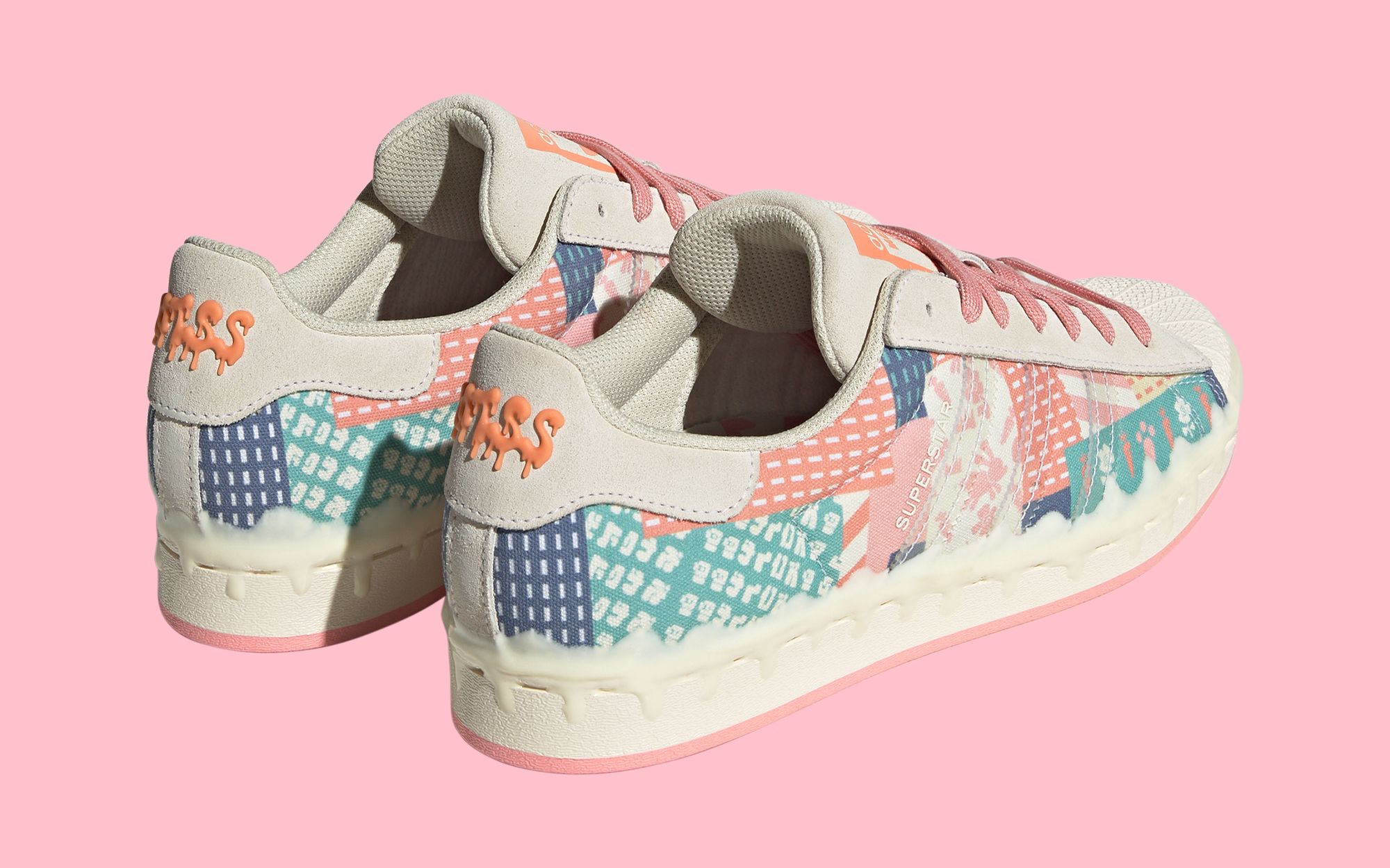 adidas gazelle silver green womens Adidas Rainbow Paint Splatter Superstars