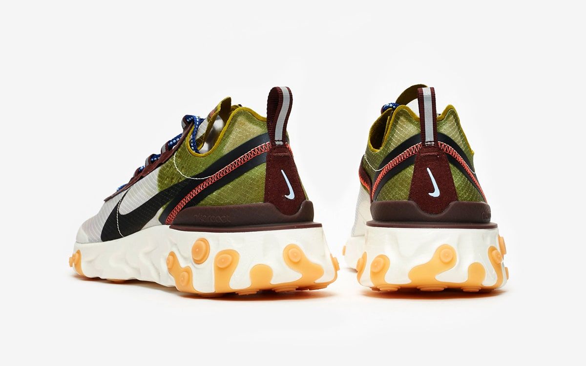 Nike sportswear react hotsell element 87 moss/black/el dorado