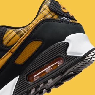 Nike Air Max 90 "Black/Yellow Ochre" (Plaid, Clueless, SKU: IR5598-001). Photo via Nike.