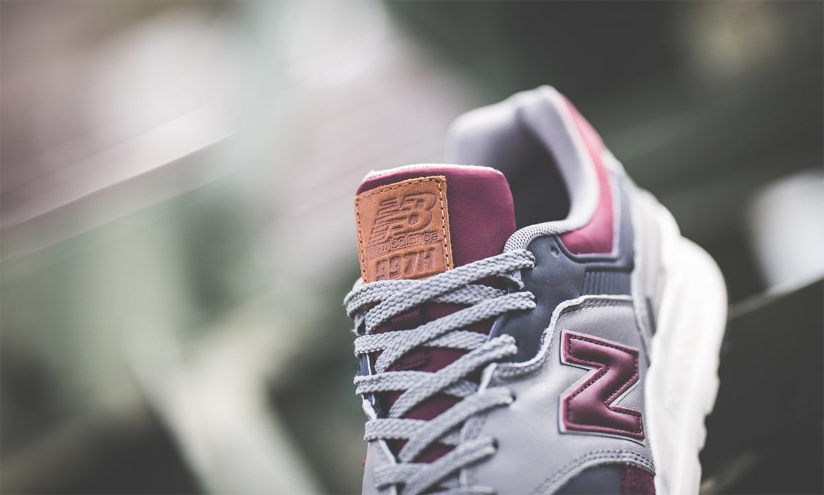 New balance 997 grey burgundy best sale