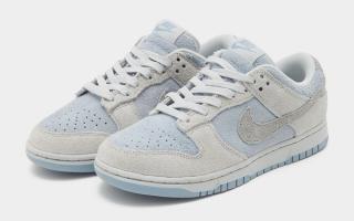 nike dunk low blue grey hairy suede 1