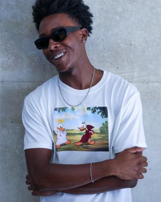 Donald Duck Angel and Devil Disney   Bobby Kim T-Shirt for Adults – Donald's Better Self – White – Limited Release