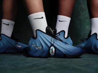 Wale x Nike G.T. Future "Photo Blue" basketball shoe.