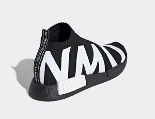 adidas nmd EG7539 oversized branding svart white release date 4