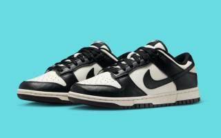 Nike's Dunk Low in a "Black/White" color scheme.