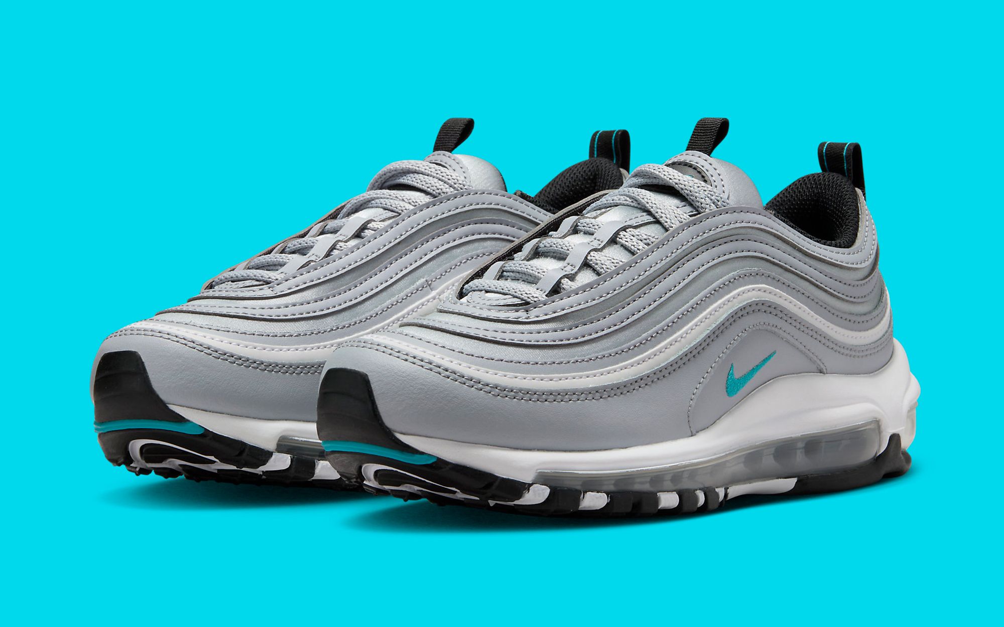 Nike Adds Accents of Aqua to this Greyscale Air Max 97 House of