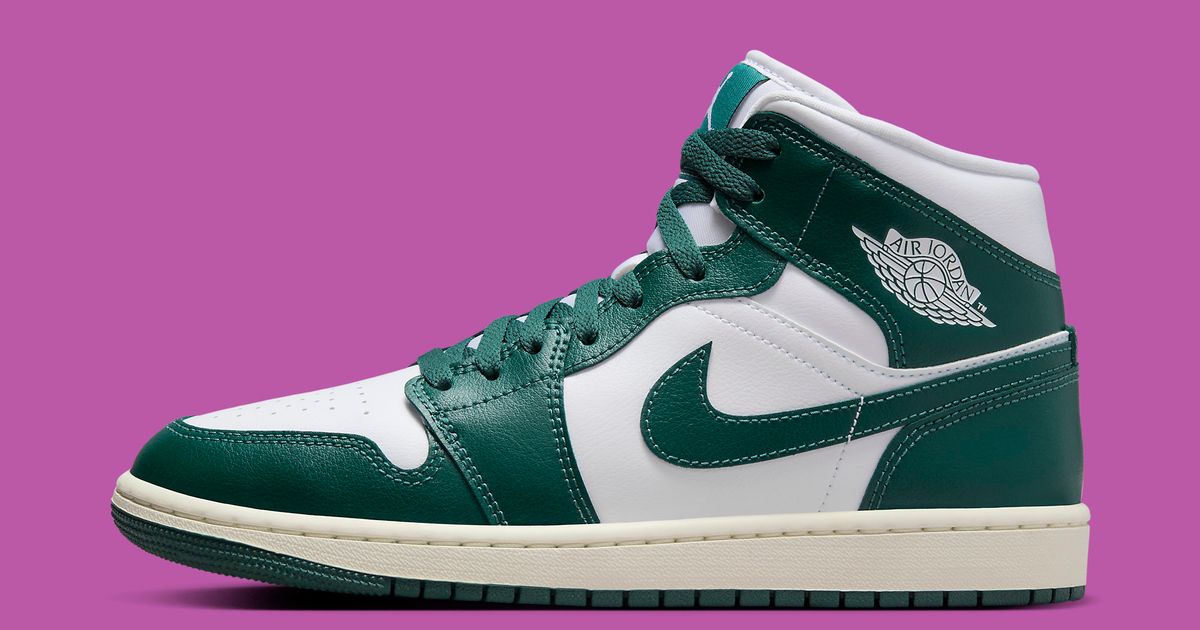 green & white jordans