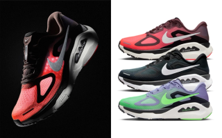 Three inaugural colorways of the Nike Structure Plus running shoe.
