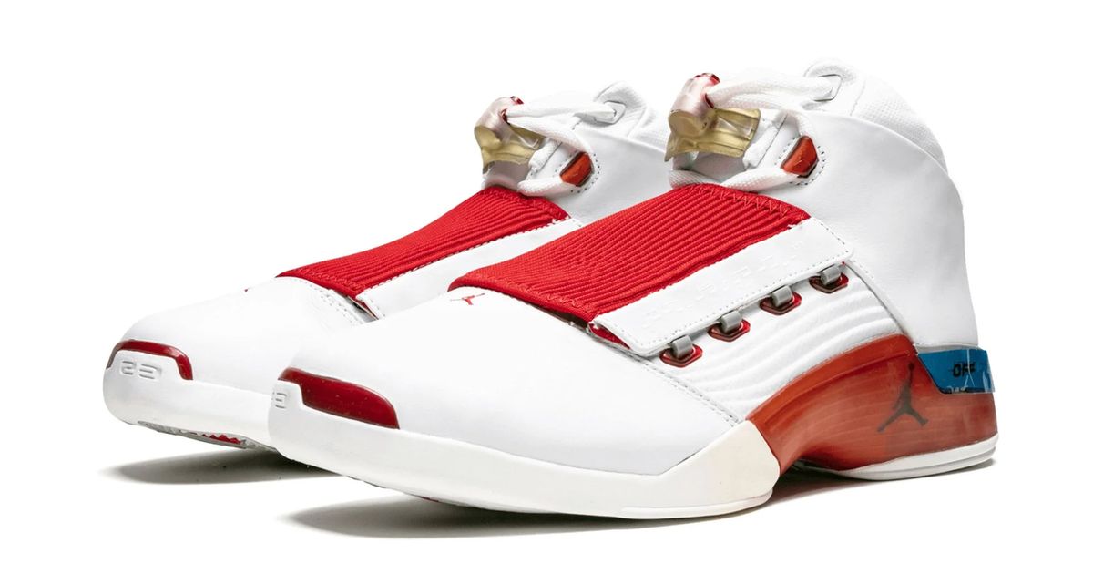 Michael Jordan size 17 Red & white Michael Jordan Signed Nike Air Jordan 17 OG  main image 2