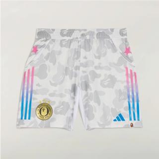 BAPE®︎ x Adidas Football Shorts "White" collaboration.