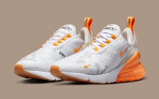 The Nike Air Max 270 Appears in Orange and White for Spring