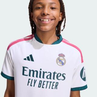 Kid's Real Madrid 26/27 Home Replica Short-Sleeve Jersey (SKU: KC3993). Photo via adidas.