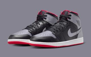 This "Shadow"-Inspired Air Accents Jordan 1 Mid is Bookended in Red