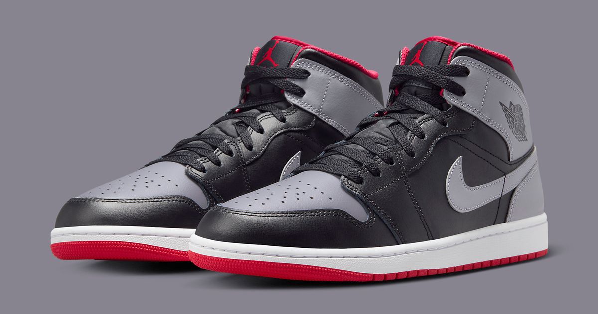 jordan aj 1 mid se red and black