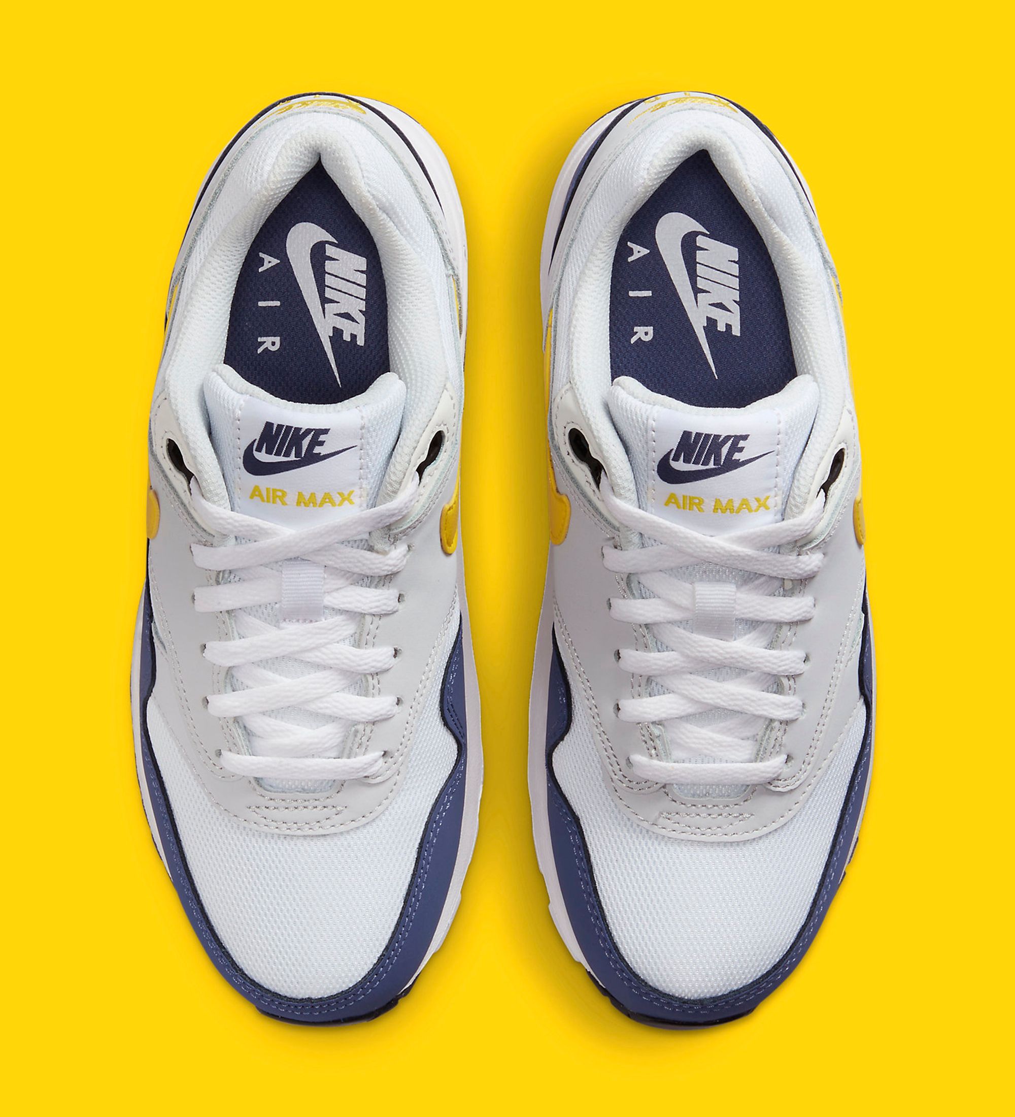 nike air max 1 white blue yellow