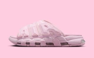 The Nike Air More Uptempo Slide Surfaces in "Triple Pink"