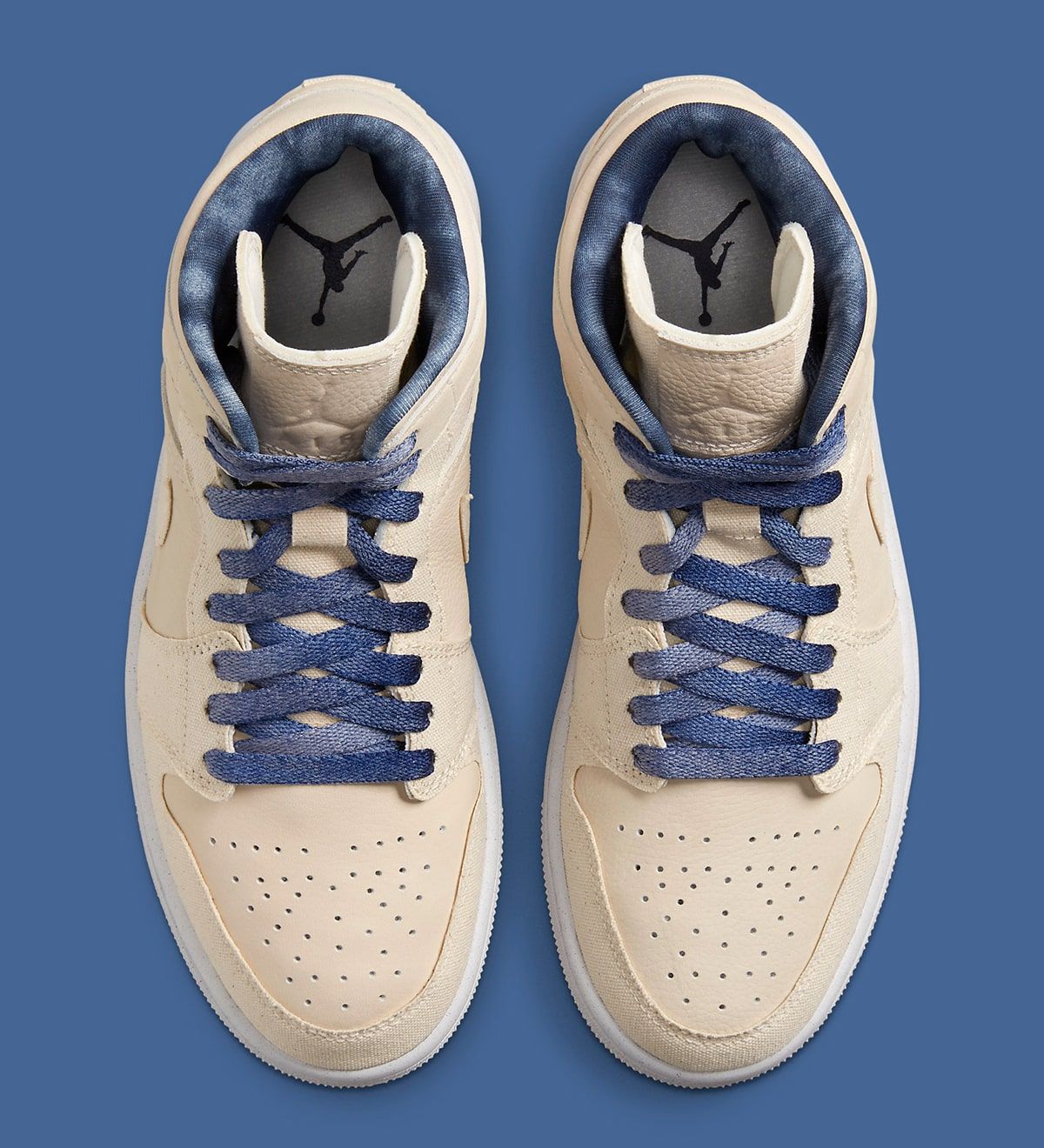 Jordan 1 retro premium midnight navy light on sale cream