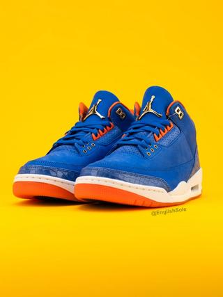 Air Jordan 3 P.E. gifted to the Florida Gators Men's Basketball Team for winning the NCAA 2024-2025 Championship. Photo via Instagram user @EnglishSole.