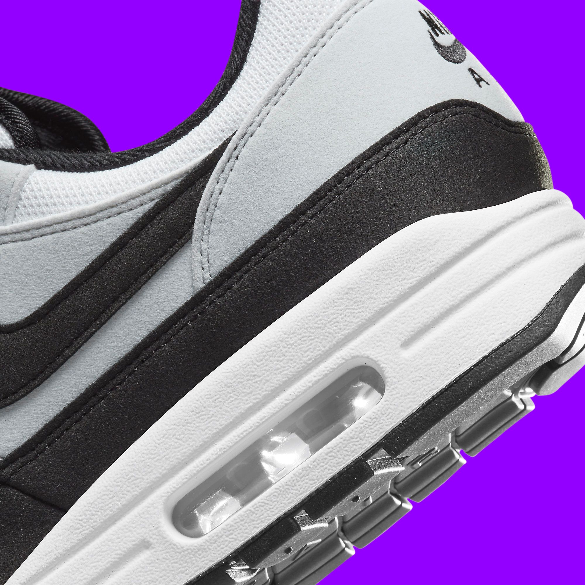 Nike air max clearance 1 white/black/wolf grey-gunsmoke colourway