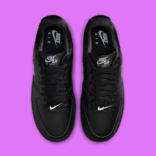 Women's Nike Air Force 1 Low Jewel "Black/Metallic Silver" (SKU: IV6039-001). Photo via Nike.