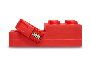 LEGO® Brick-inspired Crocs Clog in a "Bright Red" color scheme.