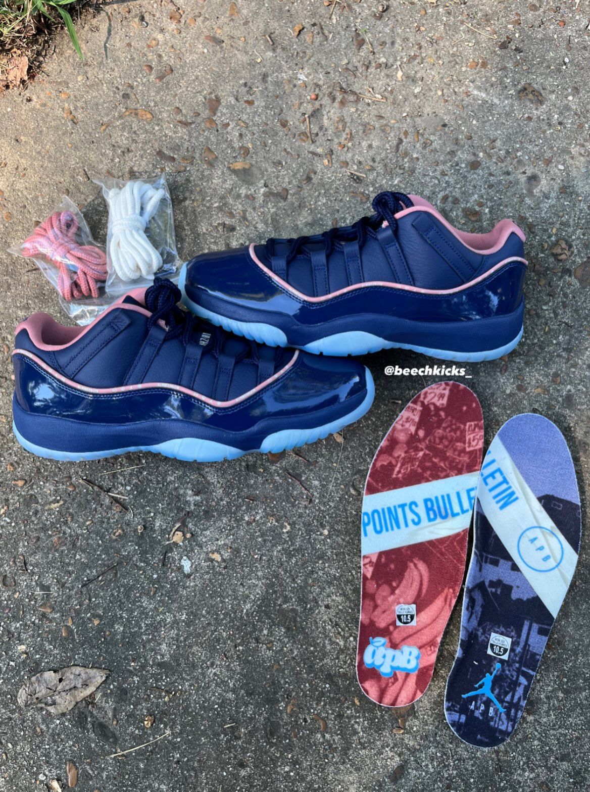 APB x Air Jordan 11 Low 'Black/Blue" via Beechkicks_/IG