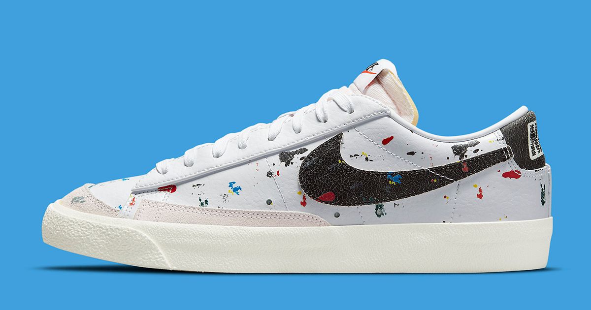 Nike Blazer Low 77 Paint Splatter Shoes Men\'s 11 Athletic Sneakers DJ1517 100 Nike BLAZER LOW  main image 2