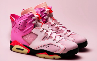 Awake NY x Air Jordan 6 "Bubble Gum Pink" retro collaboration in a "Playful Pink/Infrared 23/Shy Pink/Arctic Pink" color scheme.