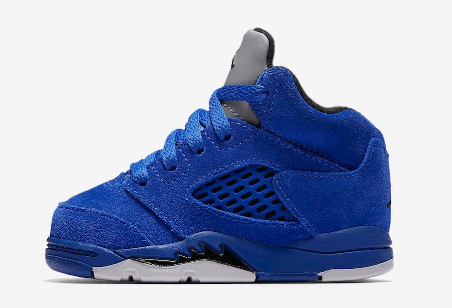 All blue sales suede 5s