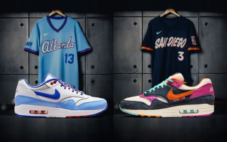 Atlanta Braves & San Diego Padres 2026 City Connect uniform-inspired Air Max 1s by Nike.