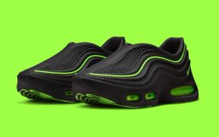 The 3D-printed, Zellerfeld-backed Nike Air Max 95000 in a "Black/Volt" color scheme.
